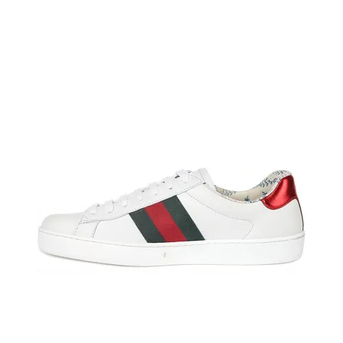 GUCCI Ace Стильные Скейтбординги Мужские Белые из Коровьей Кожи