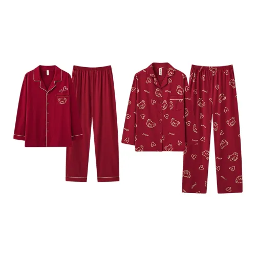 Qin Jing Красный Унисекс Пижамные комплекты