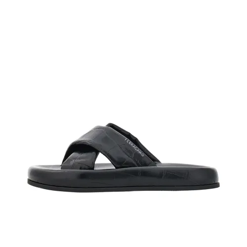 FERRAGAMO Антибактериальные слипоны 2 см женские черные