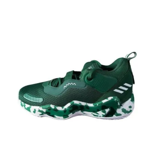 Adidas D.O.N. Issue #3 SM Противоскользящий MID Баскетбольные кроссовки Мужской Белый Зеленый