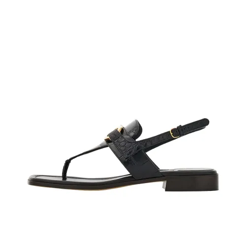 FERRAGAMO GANCINI One Ремень Сандалии 1,5 см Женские Черные