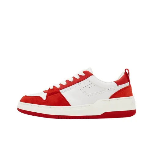 Ferragamo Низкие кроссовки для скейтбординга Женские Белые Красные