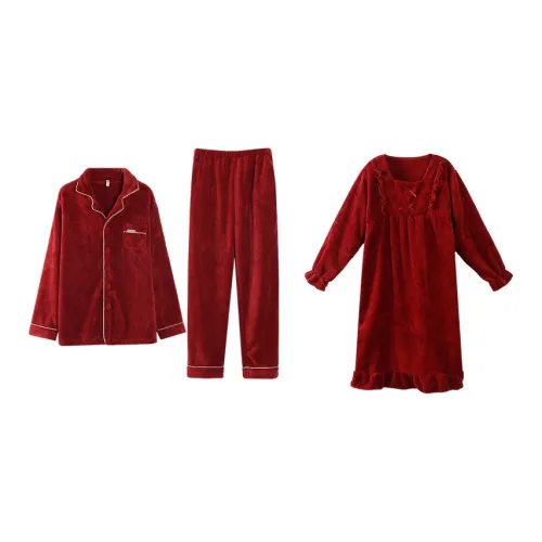 Qin Jing Красный Унисекс Пижамные комплекты