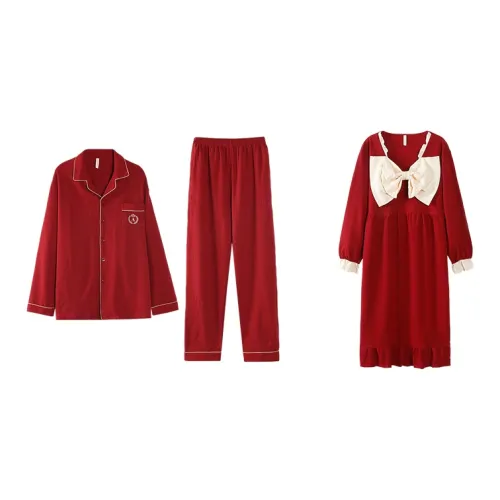 Qin Jing Красный Унисекс Пижамные комплекты