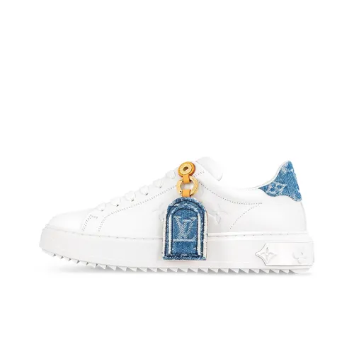 LOUIS VUITTON Time Out Low Топ Кроссовки для скейтбординга Женские Белые Синие