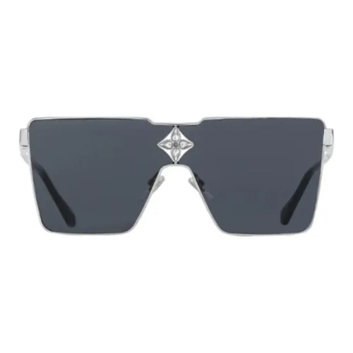 LOUIS VUITTON Металл Нерегулярная форма Солнцезащитные очки Мужской Серебряный