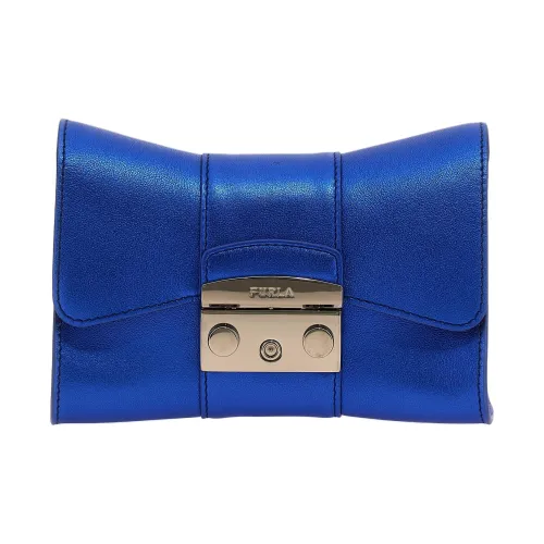 Furla Metropolis Collection Кожа Сумка через плечо Мини Женская Синяя