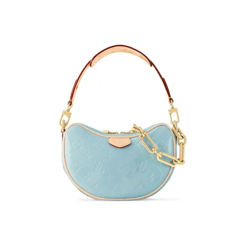 LOUIS VUITTON Croissant Кожа Сумка через плечо Маленькая Женская Синяя