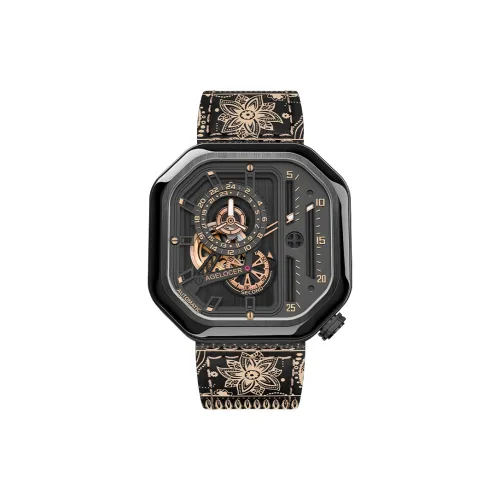 AGELOCER Big Explosion Collection Автоматический механический механизм Часы Мужские Часы Череп Циферблат