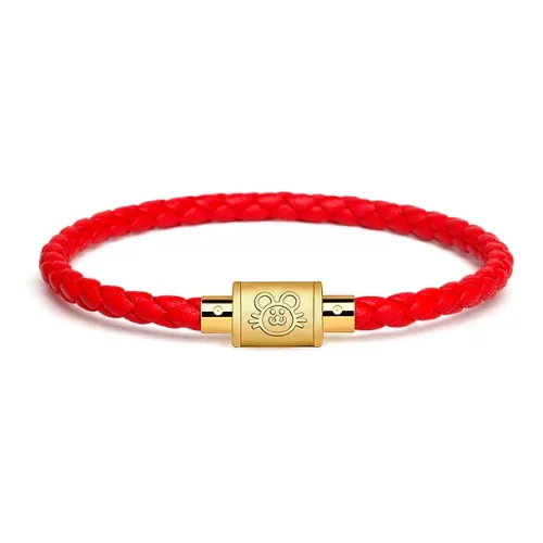 SUSOOK Кожаный шнур Браслеты Унисекс Красный черный Золотой