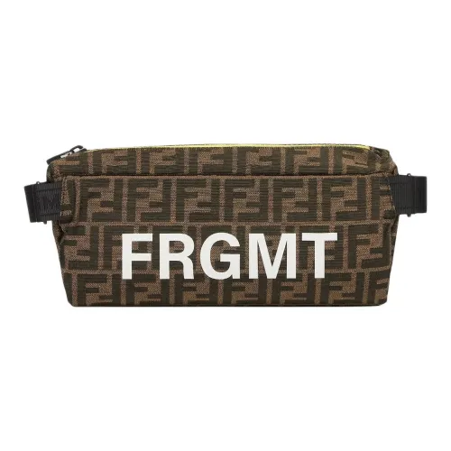 FENDI FRGMT Hiroshi Fujiwara Коллаборация Полиэстер Бананка Мужской Коричневый