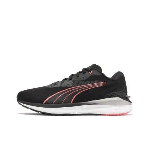PUMA Electrify Nitro 2 Износостойкий и Легкий Низкий Топ Беговые Кроссовки Женские Черный Розовый