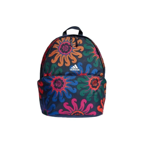 Adidas FARM Коллаборация Ткань полотняного переплетения из переработанного полиэстера Рюкзак Женская Белая Полуночный индиго Многоцветный