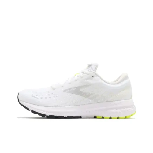 Brooks Ghost 13 Амортизация Износостойкие Низкие Кроссовки для Бега Мужские Белые