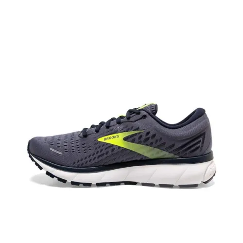 Brooks Ghost 13 Амортизация Износостойкий Низкий Топ Беговые кроссовки Мужские Серые