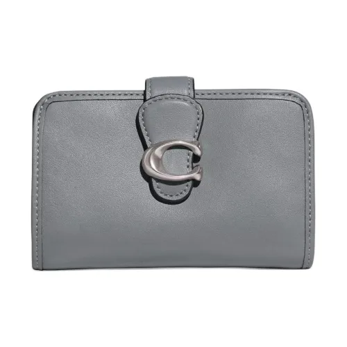 COACH Tabby Кожа Монета Кошелек Кошелек Мини Женский Серый Синий