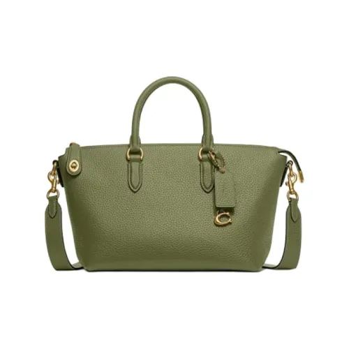 COACH Cara Кожа Доска Сумка Сумка через плечо Сумка через плечо Большая Женская Оливково-зеленая
