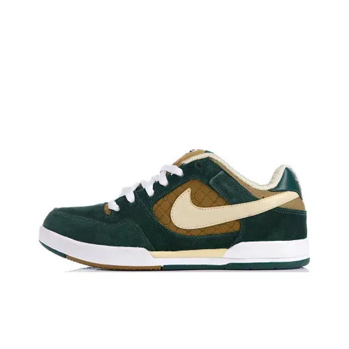 Nike SB Paul Rodriguez 2 Slip-Resistant Shock Absorbers Low Top Скейтборд Кроссовки Мужские Зеленый Коричневый