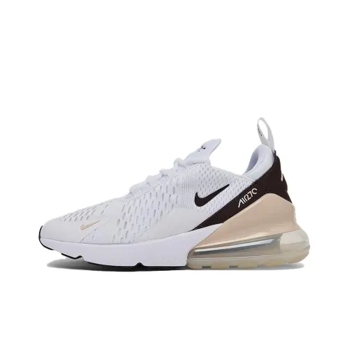 Nike Air Max 270 Амортизация и Дышащий Низкий Топ Беговые кроссовки Женские Белые