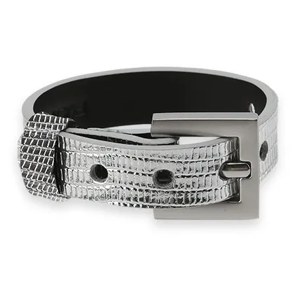 RSNY Серебряный Ящерица GRAIN LEATHER, Двойное отделение, кожаные нарукавные повязки, унисекс