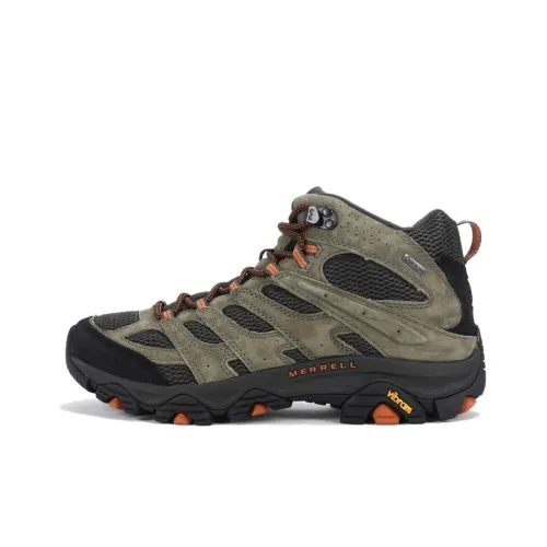 MERRELL MOAB 3 MID Gore Te Противоскользящие Высокие Кроссовки для Уличной Ходьбы Мужские Зеленые