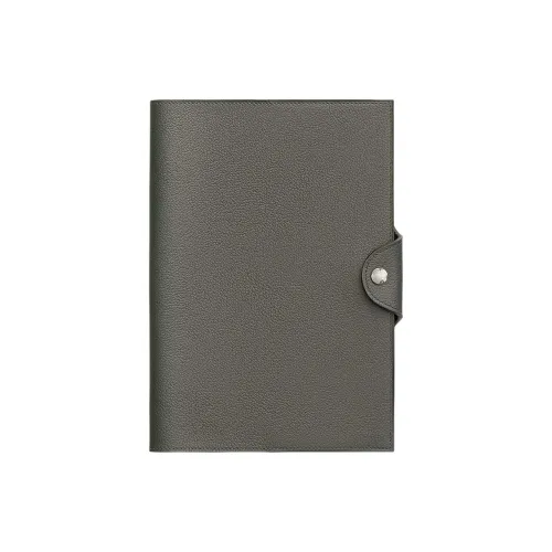 HERMES Коровья кожа Путешествие Сумка для хранения Унисекс 0L Grismeyer Дождевой Облачный Серый