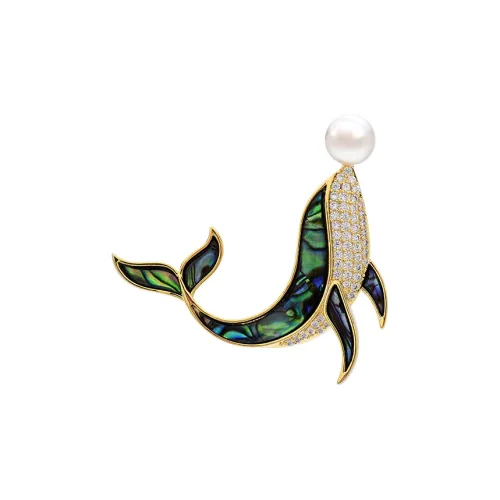 ROYALSASA Искусственный кристалл медный искусственная жемчужина броши женские