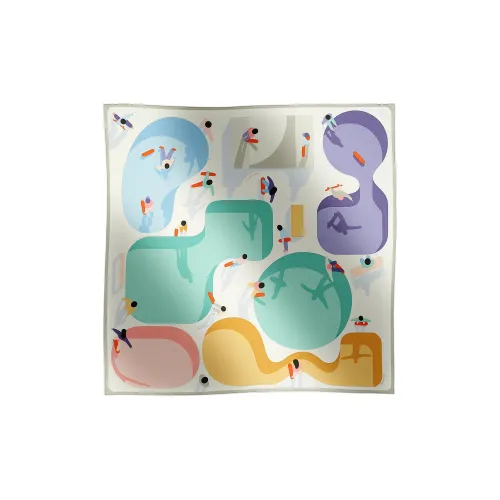 HERMES Шелковые шарфы для женщин многоцветные