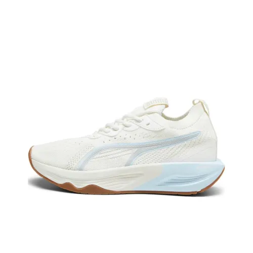 PUMA ForeverRUN Nitro PWR XX Nitro Устойчивый к истиранию Дышащий Низкий Топ Кроссовки для тренировок Женские Бежево-синие