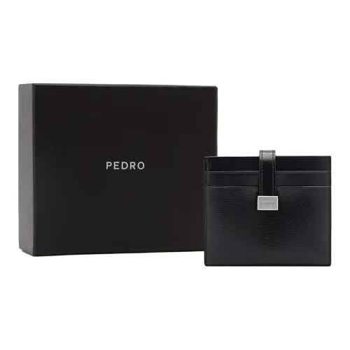 PEDRO Studio Series Тисненый Телячья кожа Картхолдер Стандартный Женский Черный Белый