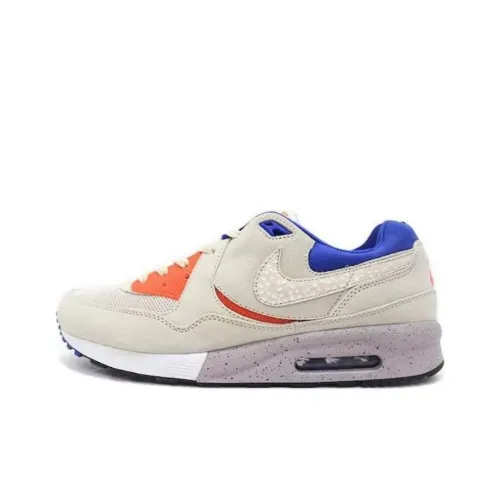 Nike Air Max Light Max Амортизация Износостойкий Низкий Топ Беговые кроссовки Унисекс Бежевый Серый Синий