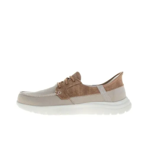 Skechers On The GO Fle Амортизация Износостойкий Низкий Топ Casual Женский Коричневый