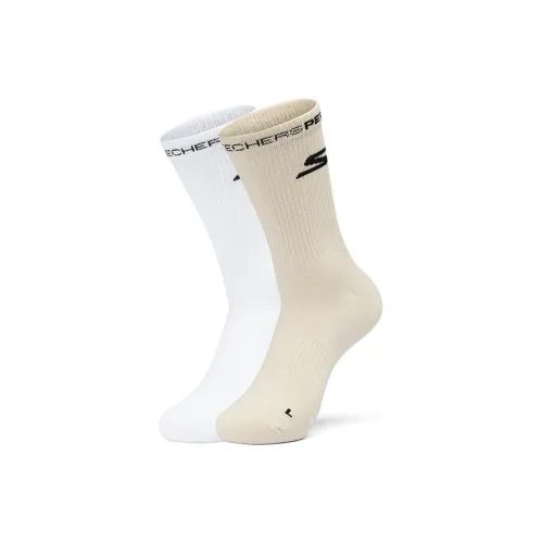 Skechers Sports Collection 2 шт Ярко-белый/Pure Бежевый/038V Унисекс Колено высокие Носки