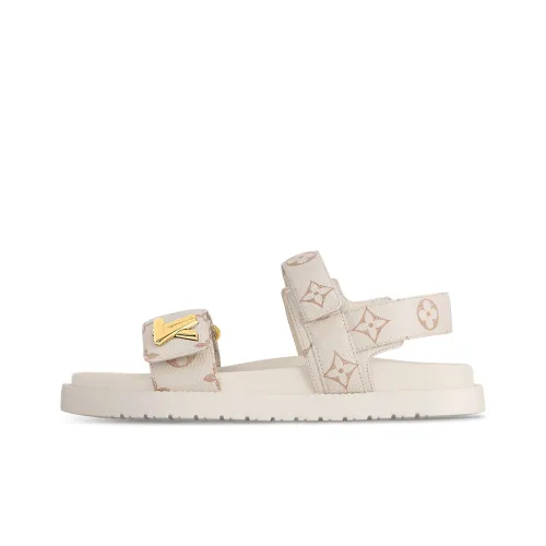 LOUIS VUITTON Sunset Beach Sandals Women's Ecru LOUIS VUITTON Закат Пляжные сандалии Женские Экрю