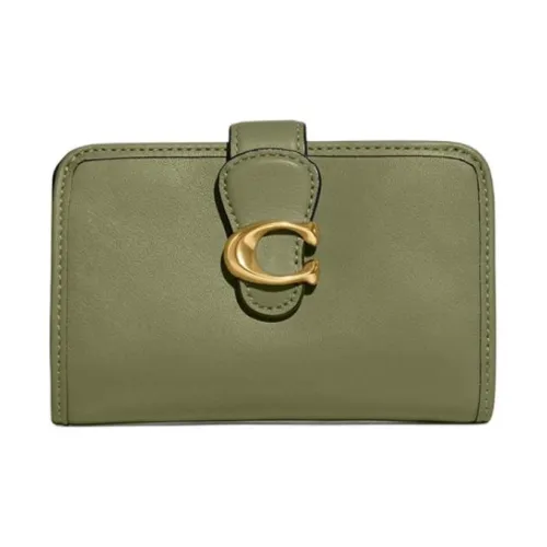 COACH Tabby Кожа Монета Кошелек Кошелек Мини Женский Оливково-зеленый