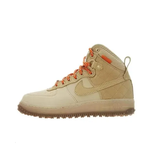 Nike Air Force 1 Duckboot Амортизация Износостойкие Высокие Кроссовки для скейтбординга Унисекс Коричневый