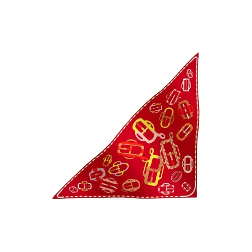 HERMES Тутовый шелк шелк кашемир вязаные шарфы женские красный