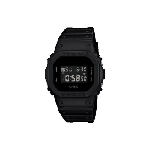 CASIO Кварцевый механизм Смольный ремешок Часы 48,9*42,8 мм Унисекс Черный циферблат