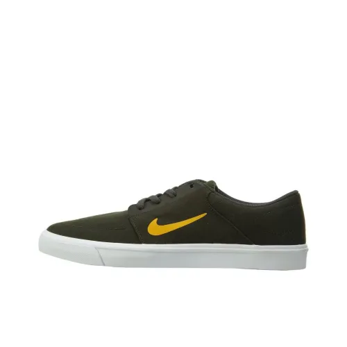 Nike SB Portmore Slip-Resistant Shock Absorbers Low Top Скейтборд Кроссовки Мужские Черные Серые