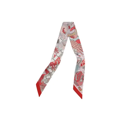 HERMES Шелковые шарфы Женские Красный