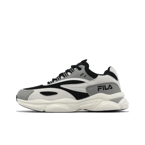 FILA Flamenco Low Топ Толстая подошва Кроссовки Мужские Черный Белый