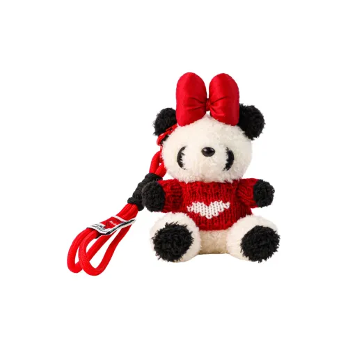 X3COMMUNE Cute Sweater Sweet Style Collection Bowknot Panda Dolls Plush Pendant 13cm Recommended Height 6cm Long