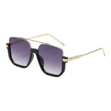 Черная золотая оправа с градиентными серыми линзами