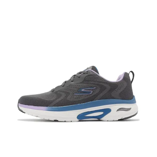 Skechers Go Run Arch Fit Амортизация Износостойкий Низкий Топ Беговые кроссовки Женские Черный Фиолетовый