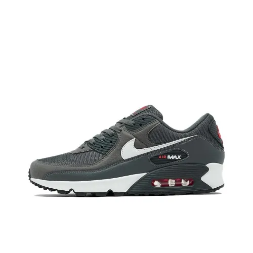 Nike Air Max 90 Амортизация Низкий Топ Беговые Кроссовки Мужские Черные Серые