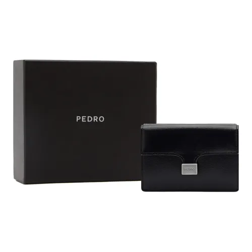 PEDRO Studio Series Кошелек из коровьей кожи женский черный светло-зеленый