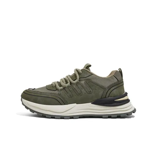 RENBEN Противоскользящие Износостойкие Низкие Топ Кроссовки Мужские Зеленые