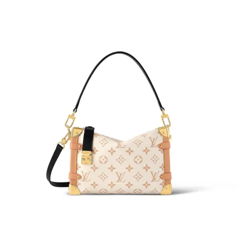 LOUIS VUITTON SIDE TRUNK Холст и кожа Сумка Средний Женский Бежевый