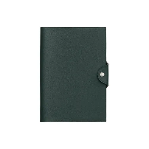 HERMES Ulysse Evercolor Телячья кожа Путешествие Сумка для хранения Унисекс V0 Vert Rousseau Зеленый