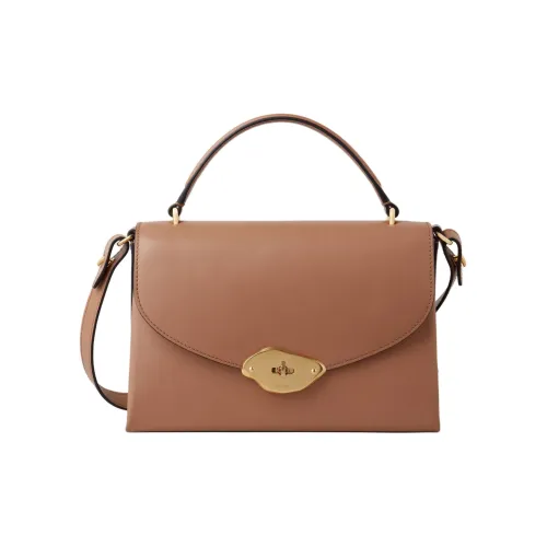 Mulberry High GLOSS Кожа Сумка через плечо Сумка Женская Светло-Коричневая